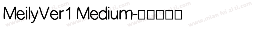MeilyVer1 Medium字体转换